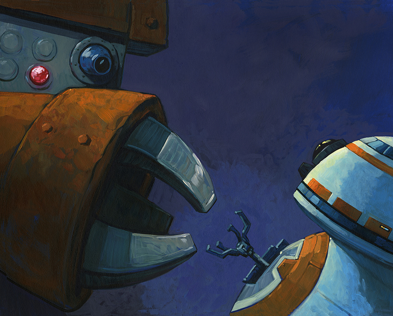 Illustration for article titled Fall in Love With BB-8 All Over Again With These Beautiful Paintings